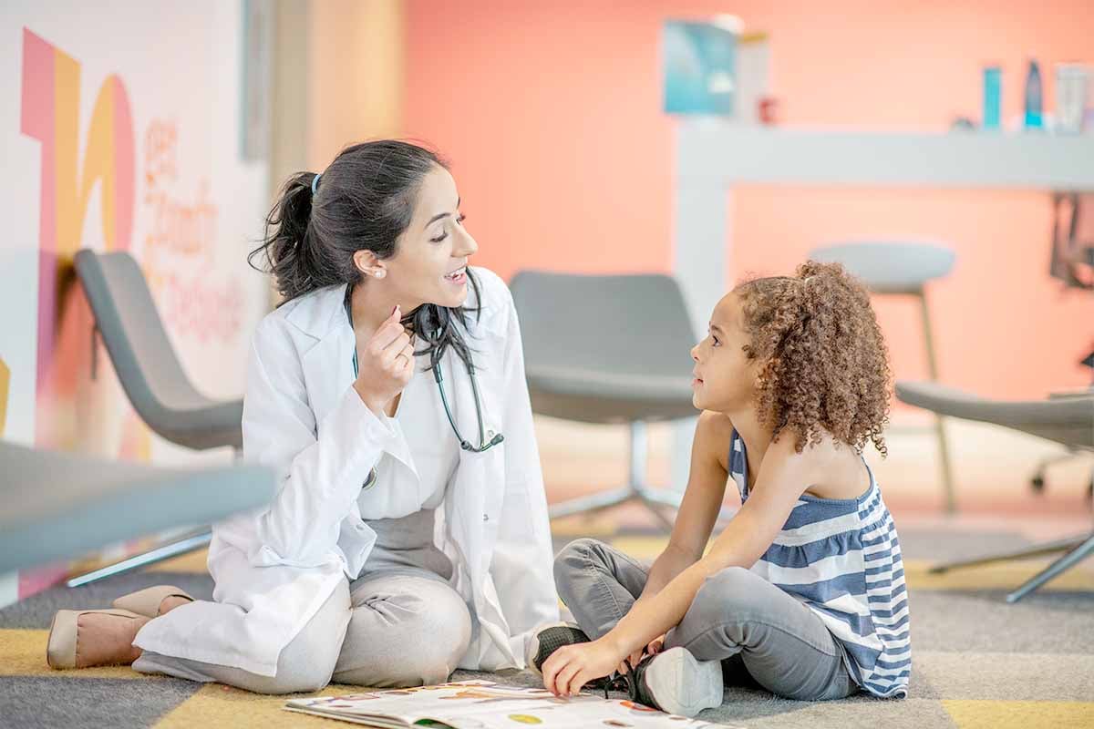A specialist working one-on-one with a student